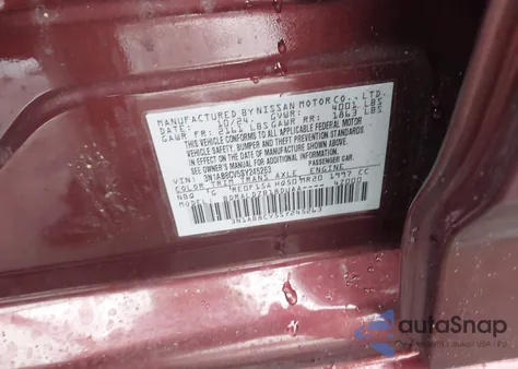 2025 Nissan Sentra Sv from USA, damaged, VIN 3N1AB8CV5SY245263